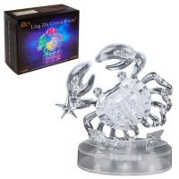 Пазл 3D кристаллический, «Знак зодиака Рак», 41 деталь, световые эффекты, работает от батареек