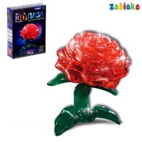 Пазл 3Д кристаллический Роза, 22 детали, световой эффект