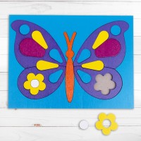 Головоломка Собери картинку: Бабочка, 21 элемент, деревянная