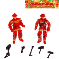 Набор пожарных "Служба спасения" 2 шт с аксессуарами