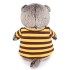 Басик в полосатой футболке с пчелой, 25 см
