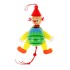 Игрушка дергунчик на ниточке "Яркий клоун", цвета МИКС, дерево