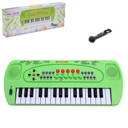 Синтезатор "Музыкант" с микрофоном, зелёный, 32 клавиши