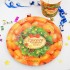 Набор для праздника "Яркого Нового года! Мандарины", колпаки, посуда: тарелки, стаканы
