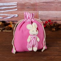 Подарочная сумочка "Зайка" в розовом