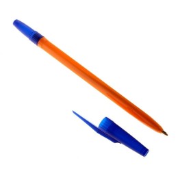 Ручка шариковая, желтый корпус, 1.0 мм, синяя