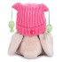 Зайка Ми в розовой шапочке с помпонами, 18 см
