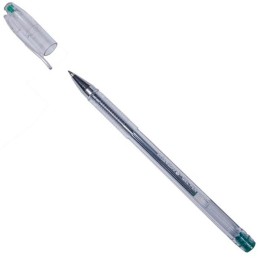 Ручка гелевая 0,5 мм, зеленая, игольчатый пишущий узел