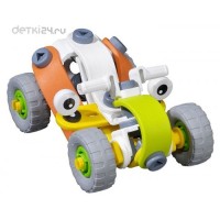 Конструктор с гибкими деталями Собери игрушку "Машинка и квадроцикл" 2-в-1, 62 детали