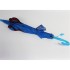 Зонт детский 3D полуавтомат Синяя Бабочка со свистком и ушками