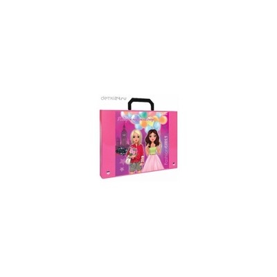 Портфель Подарок первокласснице пластиковый, наполненный, розовый Городские модницы