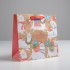 Пакет крафтовый квадратный "Новогодняя альпака" 22x22x11 см