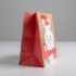 Пакет крафтовый квадратный "Новогодняя альпака" 22x22x11 см