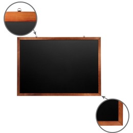 Доска для мела магнитная 100х150 см, черная, деревянная окрашенная рамка