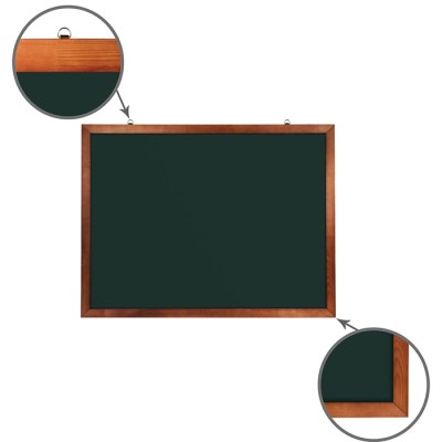 Доска для мела магнитная 90х120 см, зеленая, деревянная рамка