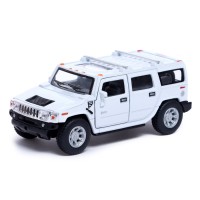 Машина металлическая Hummer H2, 1:40, открываются двери, инерция, цвет белый