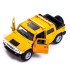 Машина металлическая Hummer H2, 1:40, открываются двери, инерция, цвет жёлтый