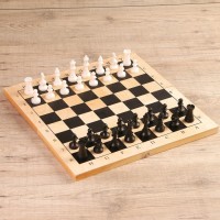 Настольная игра 3 в 1 "Орнамент" шахматы, шашки, нарды, доска 40x40 см, дерево